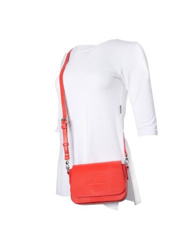 Boxy Schultertasche in orange