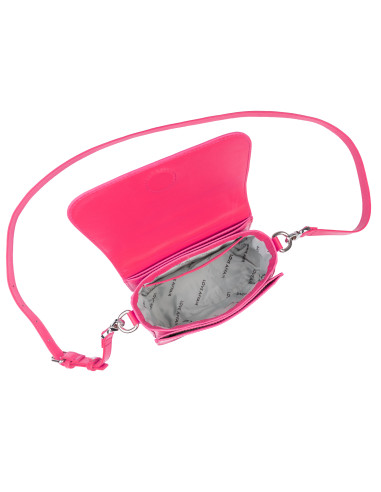 Boxy Schultertasche in pink