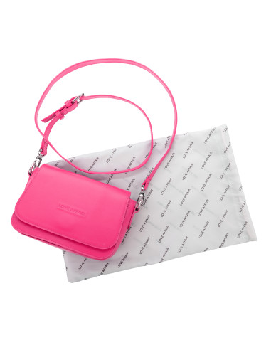 Boxy Schultertasche in pink