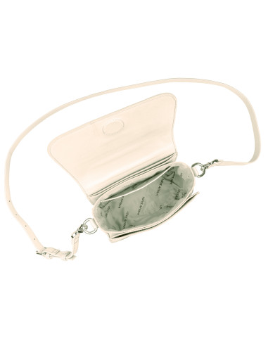 Boxy Schultertasche in offwhite