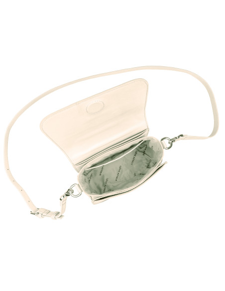 Boxy Schultertasche in offwhite