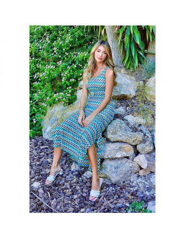Long Dress in Misson blue