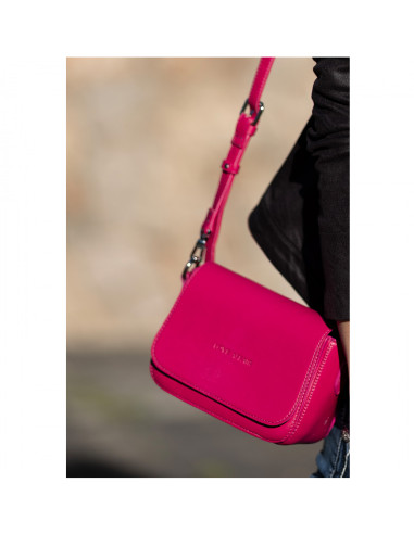 Boxy Schultertasche in pink